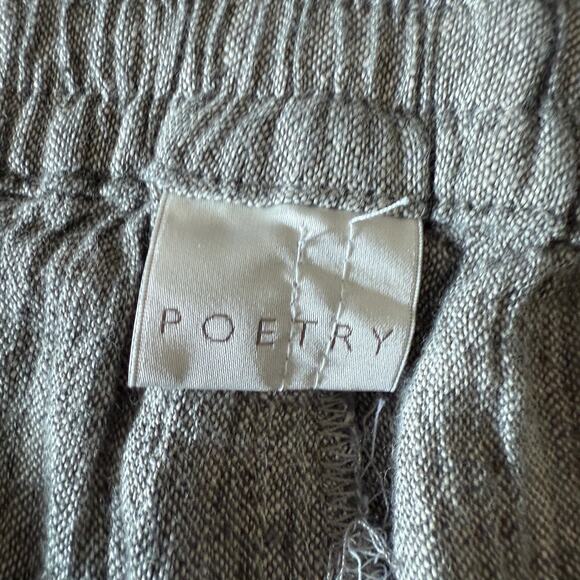 POETRY | Linen Cotton Blend Crinkle Gauze Relaxed Tapered Pant | Size 18 - Picture 7 of 8